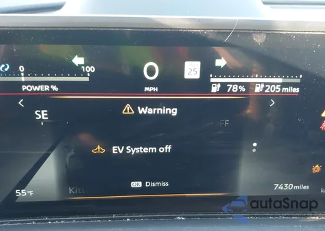 2025 Nissan Ariya Evolve+ из США, поврежденный, VIN JN8BF0BE4SM462822